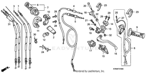 Handle Lever + Switch + Cable Schematic