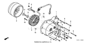 Left Crankcase Cover + Alternator Schematic