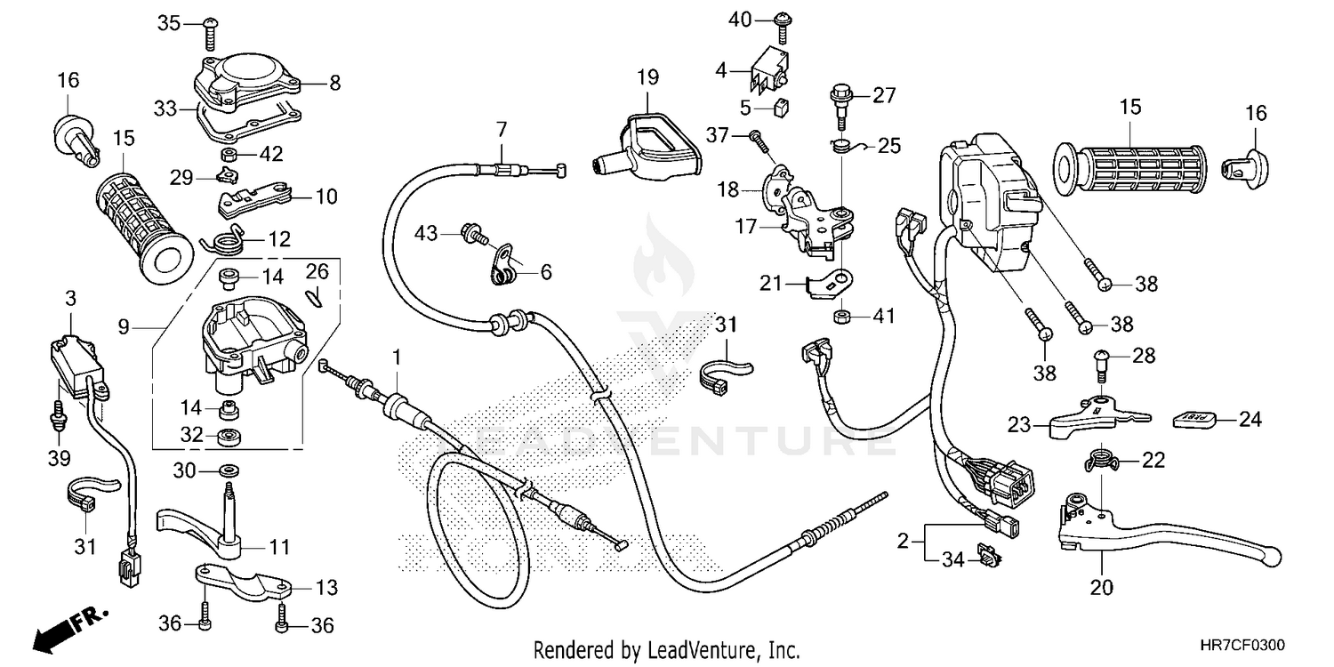 HANDLE LEVER@SWITCH@CABLE