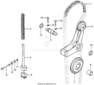 Cam Chain + Tensioner Schematic