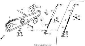 Cam Chain + Tensioner Schematic