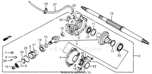 Final Gear + Rear Wheel Axle Schematic