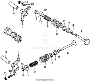 Camshaft + Valve Schematic