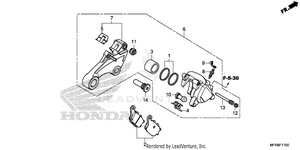 Rear Brake Caliper (1) Schematic