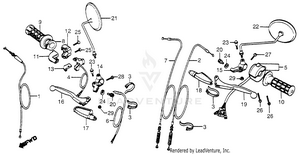Handle Lever + Switch + Cable Schematic