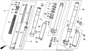 Front Fork 92-93 Schematic