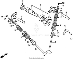 Camshaft + Valve Schematic