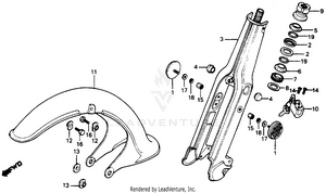 Front Fork + Front Fender Schematic