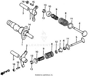 Camshaft + Valve Schematic