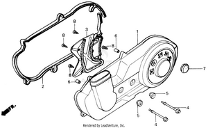 Left Crankcase Cover Schematic