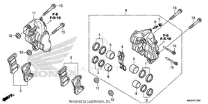 Front Brake Caliper (1) Schematic