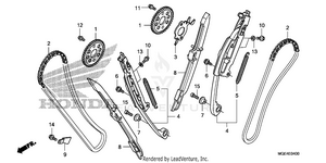 Cam Chain + Tensioner Schematic