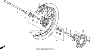 Front Wheel 90-91 Schematic