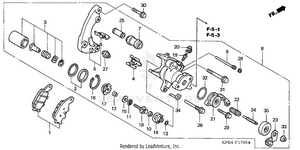 Rear Brake Caliper Schematic