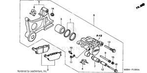 Rear Brake Caliper Schematic