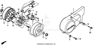 Left Crankcase Cover Schematic
