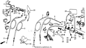 Control Levers + Cables + Switches Schematic