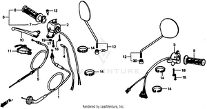 Handle Switch + Cables + Mirrors Schematic