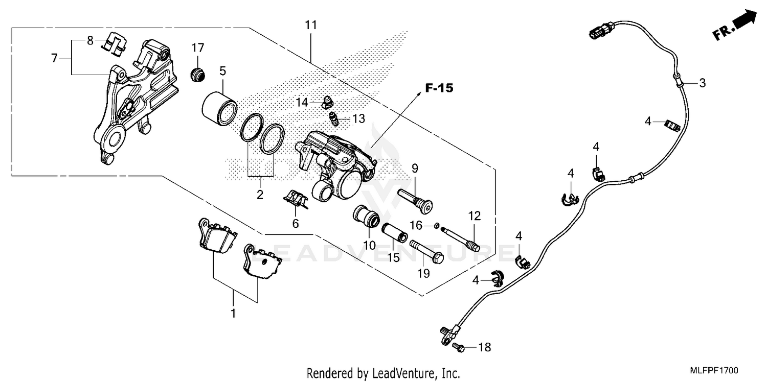 REAR BRAKE CALIPER