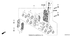 Right Front Brake Caliper Schematic