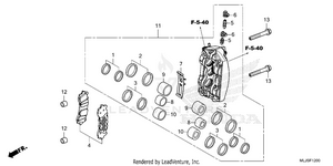 Right Front Brake Caliper Schematic