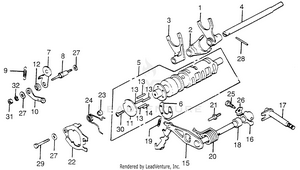 Shift Drum + Shift Fork Schematic