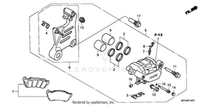 Rear Brake Caliper ('05-) Schematic