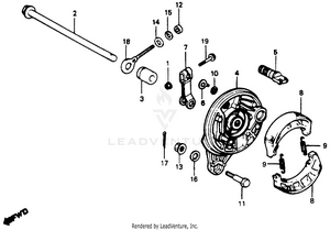 Rear Brake Panel Schematic
