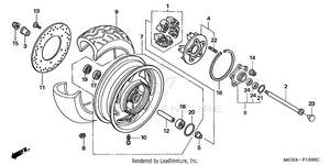 Rear Wheel (vtx1800c) Schematic