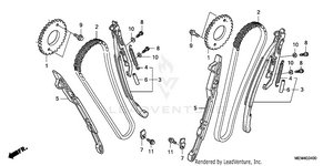 Cam Chain + Tensioner Schematic
