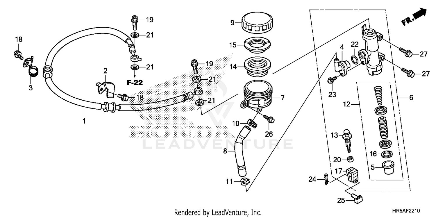 REAR BRAKE MASTER        CYLINDER