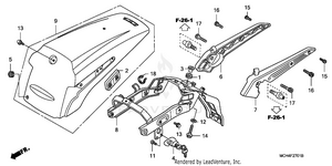 Rear Fender + Grab Rail (vtx1800f) Schematic