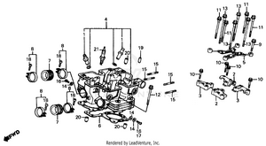 Rear Cylinder Head 84-85 Schematic