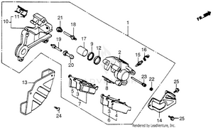 Rr. Brake Caliper Schematic