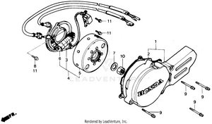 Left Crankcase Cover Schematic