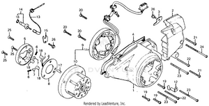 Left Crankcase Cover + Alternator Schematic