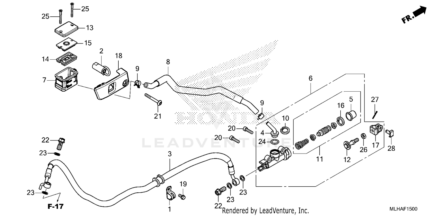REAR BRAKE MASTER        CYLINDER (CMX500)