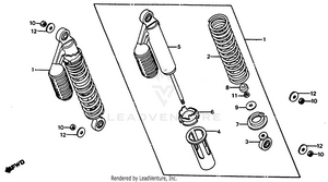Rear Shock Absorber 80-81 Schematic