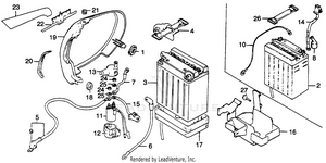 Right Side Cover + Battery Schematic