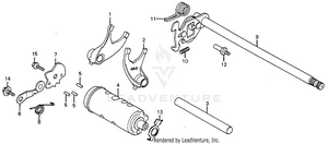 Shift Drum + Shift Fork Schematic