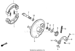 Front Brake Panel Schematic