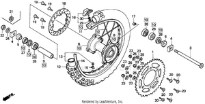 Rear Wheel 92-96 Schematic