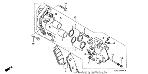 Front Brake Caliper Schematic