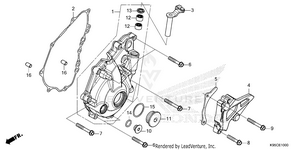 Left Crankcase Cover     (crf250r/crf250rx) Schematic