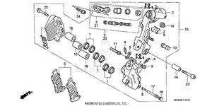 Left Front Brake Caliper Schematic