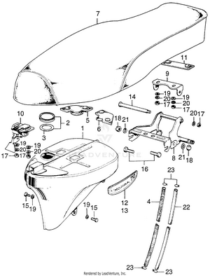 Fuel Tank + Seat Schematic