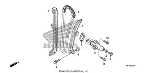 Cam Chain + Tensioner Schematic