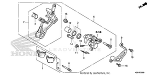Rear Brake Caliper Schematic
