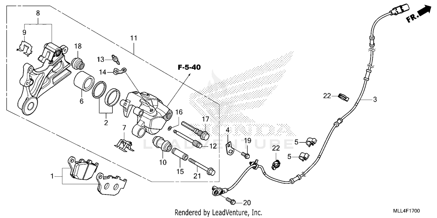 REAR BRAKE CALIPER