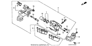 Rear Brake Caliper Schematic